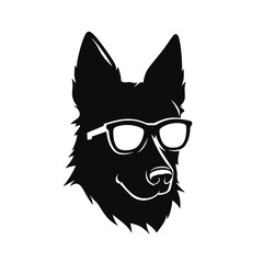 German Shepherd Dog Silhouette Vector Graphics