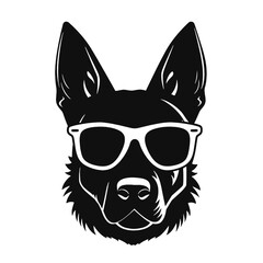German Shepherd Dog Silhouette Vector Graphics