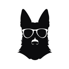German Shepherd Dog Silhouette Vector Graphics