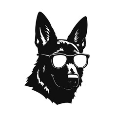 German Shepherd Silhouette 
