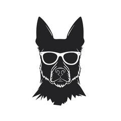 German Shepherd Silhouette 
