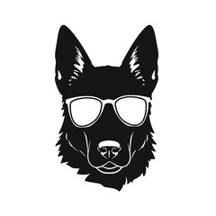 German Shepherd Silhouette 
