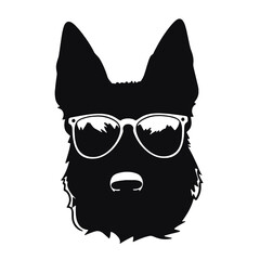 German Shepherd Silhouette 
