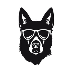 German Shepherd Silhouette 
