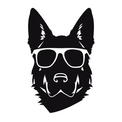 German Shepherd Silhouette 
