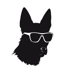 German Shepherd Silhouette 
