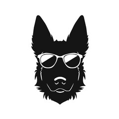 German Shepherd Silhouette 
