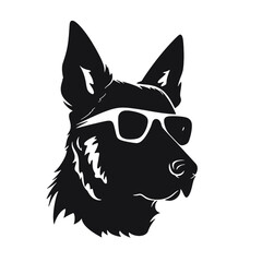 German Shepherd Silhouette 
