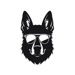 German Shepherd Silhouette 
