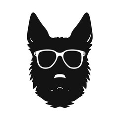 German Shepherd Silhouette 
