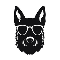 German Shepherd Silhouette 
