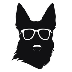 German Shepherd Silhouette 
