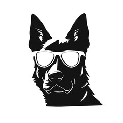 German Shepherd Silhouette 
