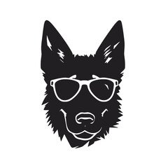 German Shepherd Silhouette 
