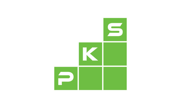 PKS initial letter financial logo design vector template. economics, growth, meter, range, profit, loan, graph, finance, benefits, economic, increase, arrow up, grade, grew up, topper, company, scale