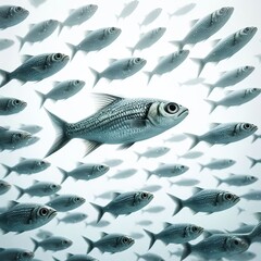 Shoal of fish in the ocean