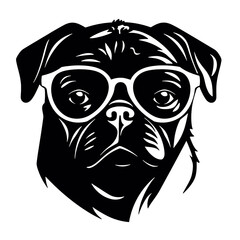 Pug dog - isolated vector illustration