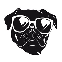 Pug dog - isolated vector illustration