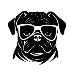 Pug dog - isolated vector illustration