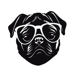 Pug dog - isolated vector illustration