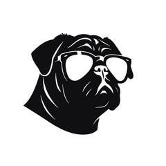 Pug dog - isolated vector illustration