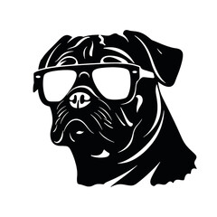 Pug dog - isolated vector illustration