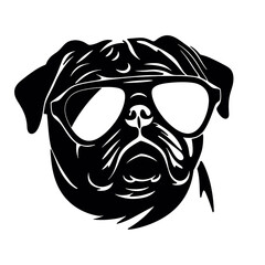Pug dog - isolated vector illustration