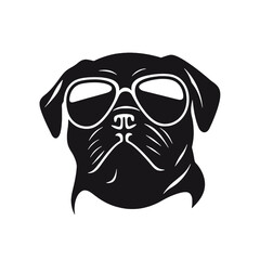Pug dog - isolated vector illustration