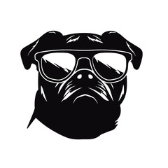 Pug dog - isolated vector illustration
