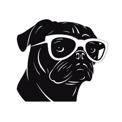 Pug dog - isolated vector illustration