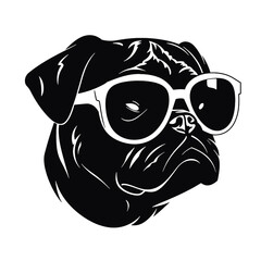 Pug dog - isolated vector illustration