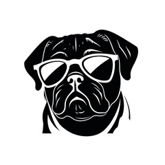 Pug dog - isolated vector illustration
