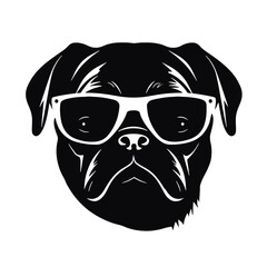 Pug dog - isolated vector illustration