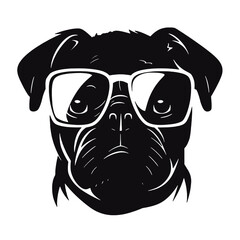 Pug dog - isolated vector illustration