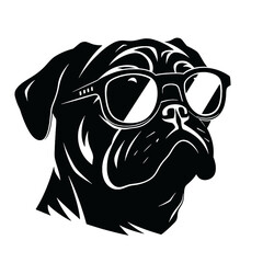 Pug dog - isolated vector illustration