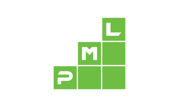 PML initial letter financial logo design vector template. economics, growth, meter, range, profit, loan, graph, finance, benefits, economic, increase, arrow up, grade, grew up, topper, company, scale