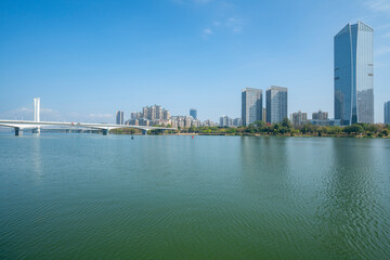 Fototapeta premium Bridges and Urban Skylines, Huizhou, Guangdong, China