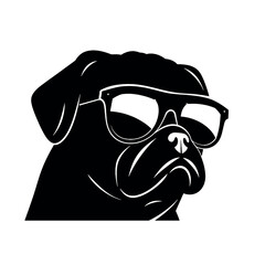 pug glasses logo