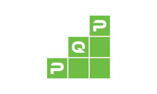 PQP initial letter financial logo design vector template. economics, growth, meter, range, profit, loan, graph, finance, benefits, economic, increase, arrow up, grade, grew up, topper, company, scale