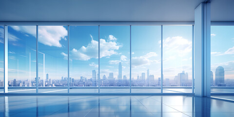 Windows to Tomorrow The Futuristic Aura of a Modern Office Meeting Room with Glass Panes