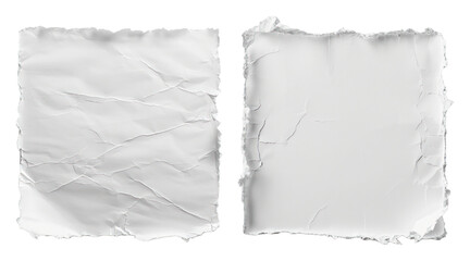Obraz premium set of white abstract torn paper texture