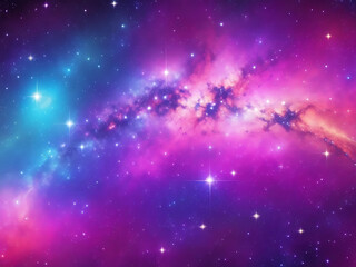 Fototapeta na wymiar Space background with stardust and shining stars realistic colorful cosmos with nebula and milky way