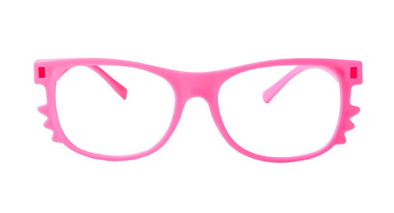 Front view of fashion glasses frame or rims of spectacles for lady and kids isolated with clipping...