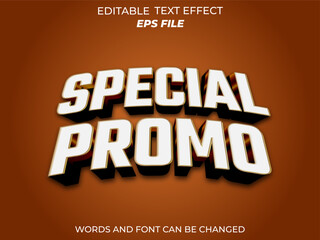 special promo text effect, font editable, typography, 3d text. vector template