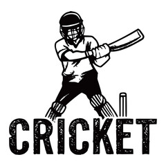 Fototapeta na wymiar Cricket Player Logo Playing Short Concept vector illustrations generated by Ai