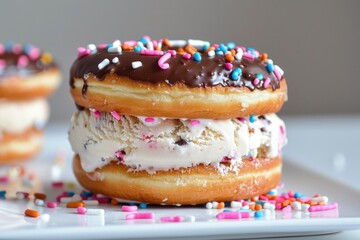 Doughnut background . 