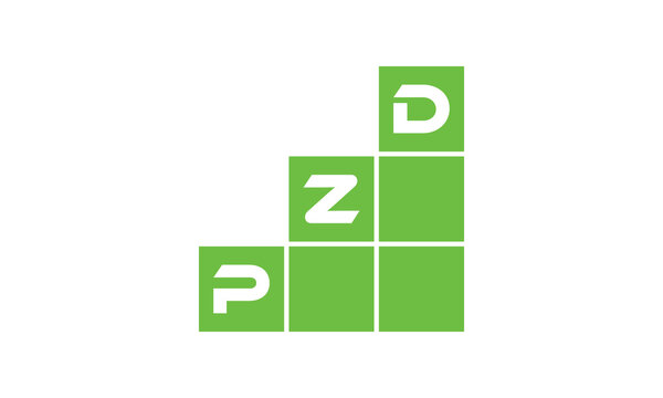 PZD initial letter financial logo design vector template. economics, growth, meter, range, profit, loan, graph, finance, benefits, economic, increase, arrow up, grade, grew up, topper, company, scale