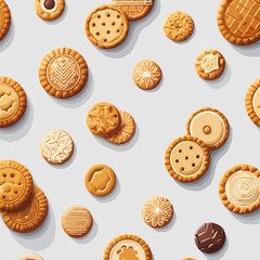 cookies on a white background