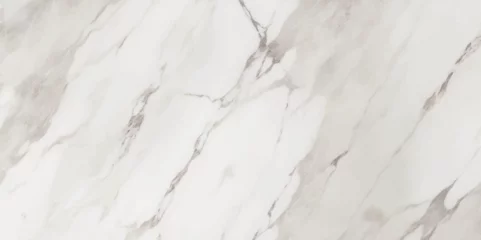Fotobehang Panoramic white Carrera  stone marble texture background. White and grey floor ceramic counter texture stone slab smooth tile background. © Siratul Nababi Turfa