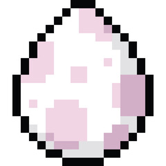 Obraz premium Pixel art dinosaur egg icon